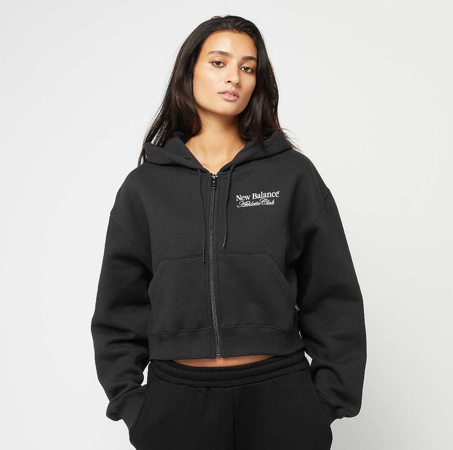 New Balance Waist Length Full Zip Hoodie Wo Hoodies & Sweaters zwart Maat XS Kleding - Foto 2