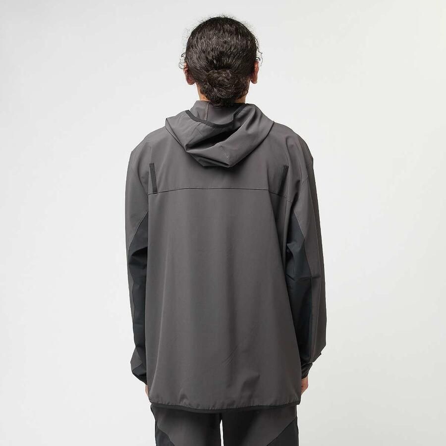 New Balance Woven Full Zip Jacket Men Trainingspakken grijs Maat XL Kleding