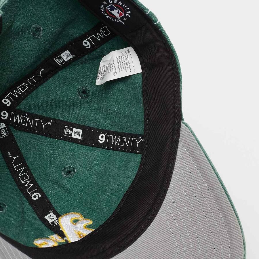 New era 9Twenty Washed Contrast Athletics 2025 Unisex Caps groen Maat ONE SIZE Accessoires