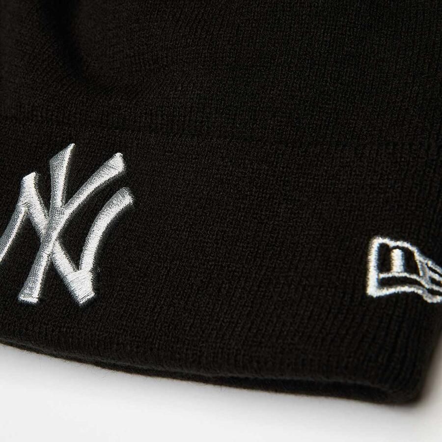 New era Beanie Metallic York Yankees Unisex Mutsen zwart Maat ONE SIZE Accessoires