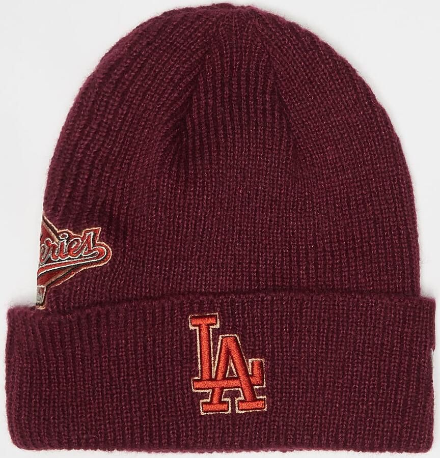 New era Beanie WS Patch MLB Los Angeles Dodgers Unisex Mutsen rood Maat ONE SIZE Accessoires - Foto 3