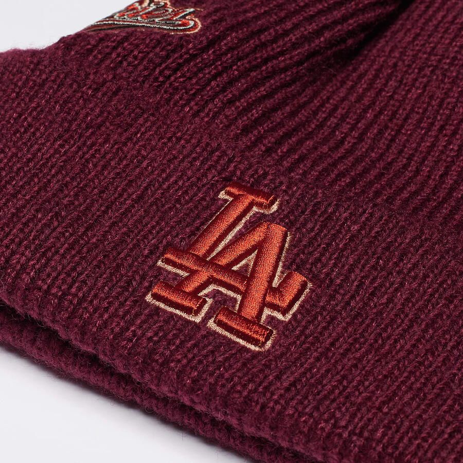 New era Beanie WS Patch MLB Los Angeles Dodgers Unisex Mutsen rood Maat ONE SIZE Accessoires