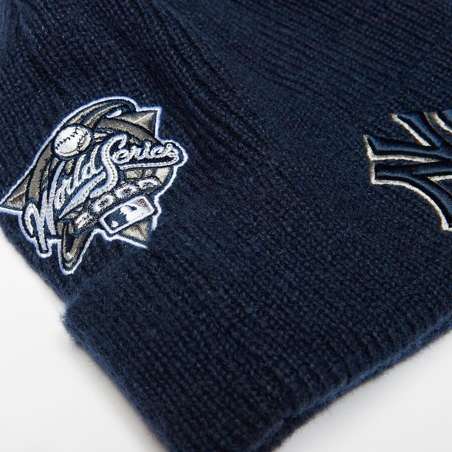 New era Beanie WS Patch MLB York Yankees nvy Unisex Mutsen blauw Maat ONE SIZE Accessoires