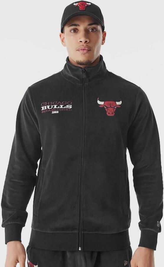 New era Chicago Bulls NBA Lifestyle Velours Trackjacket Men Trainingspakken zwart Maat S Kleding - Foto 3