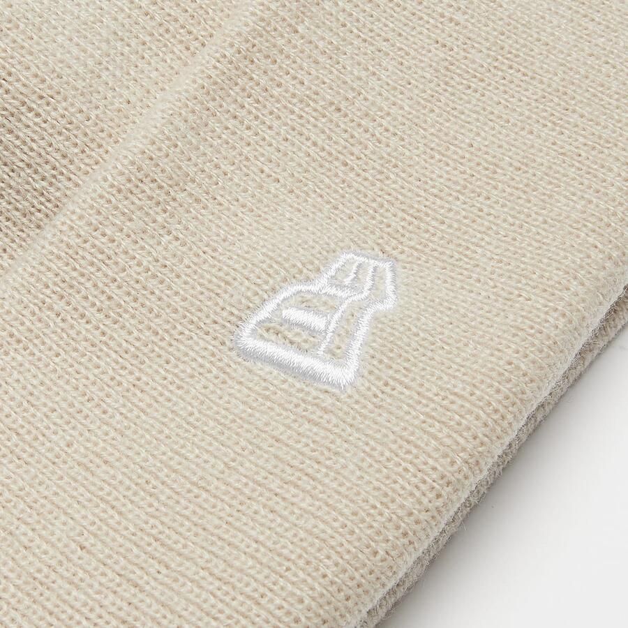 New era Cuff Beanie Essential MLB York Yankees Unisex Mutsen beige Maat ONE SIZE Accessoires