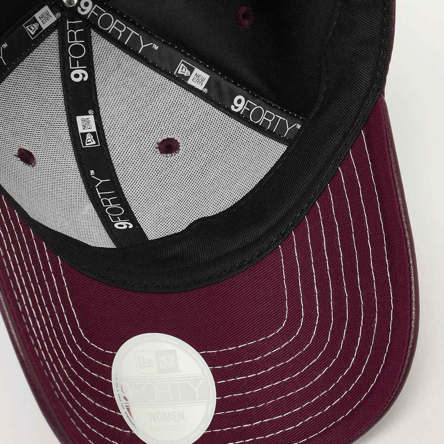 New era FEMALE 9FORTY Topstitch PU York Yankees Women Baseball caps rood Maat ONE SIZE Accessoires