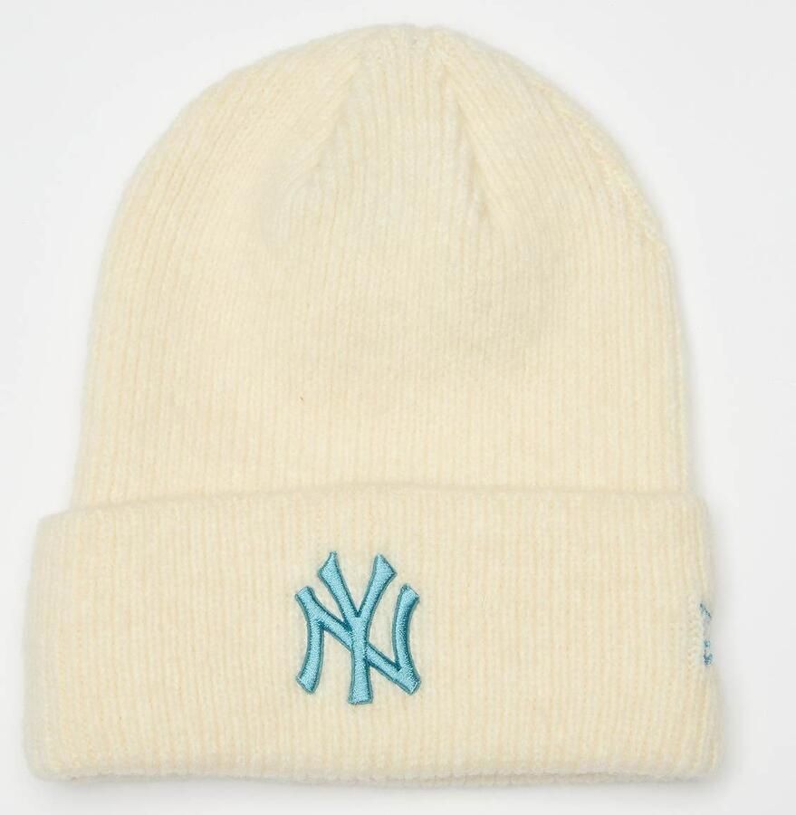 New era Female Wide Cuff Beanie York Yankees Women Mutsen beige Maat ONE SIZE Accessoires - Foto 3