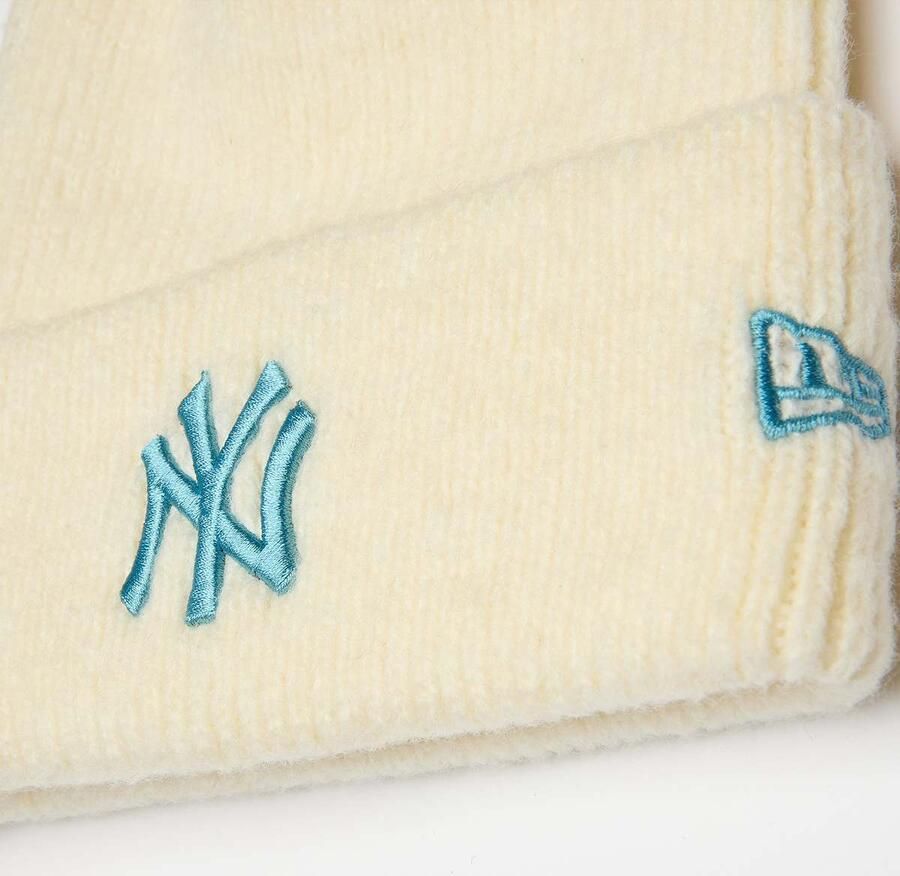 New era Female Wide Cuff Beanie York Yankees Women Mutsen beige Maat ONE SIZE Accessoires - Foto 2