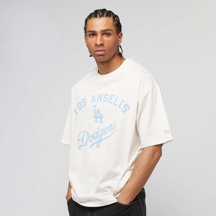 New era MLB Arch Graphic Oversized Tee Los Angeles Dodgers Men T-Shirts & Polo's beige Maat XL Kleding - Foto 3