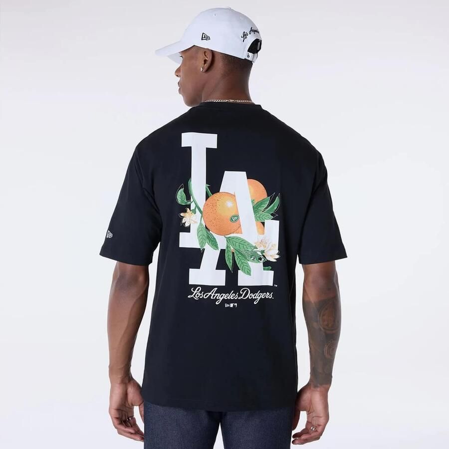 New era MLB Fruit Graphic Tee Los Angeles Dodgers Men T-Shirts & Polo's zwart Maat S Kleding