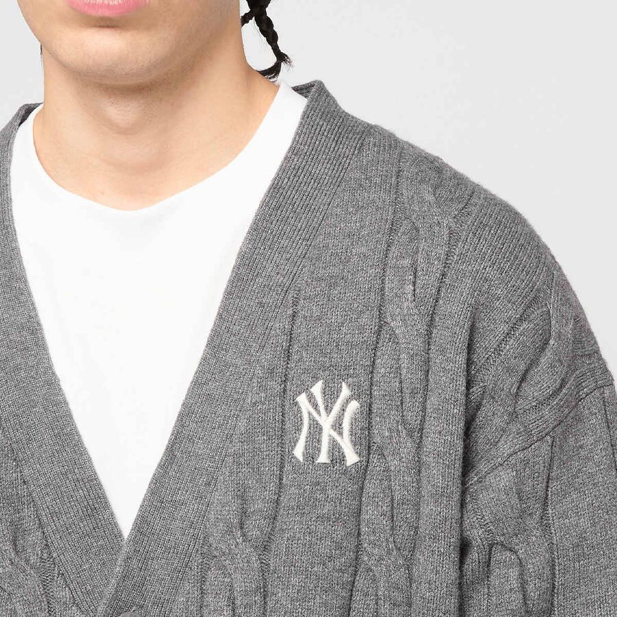 New era MLB Knit Cardigan York Yankees ltc Men Kleding grijs Maat XL - Foto 2