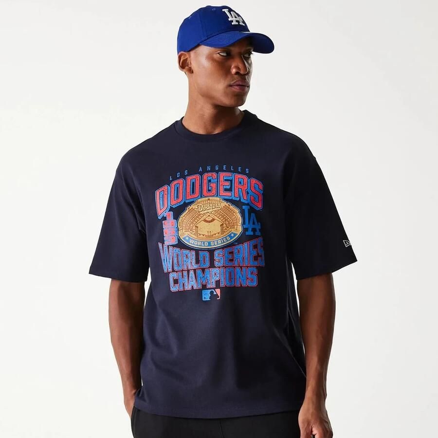 New era MLB Los Angeles Dodgers World Series Oversized Tee Men T-Shirts & Polo's blauw Maat XL Kleding - Foto 2