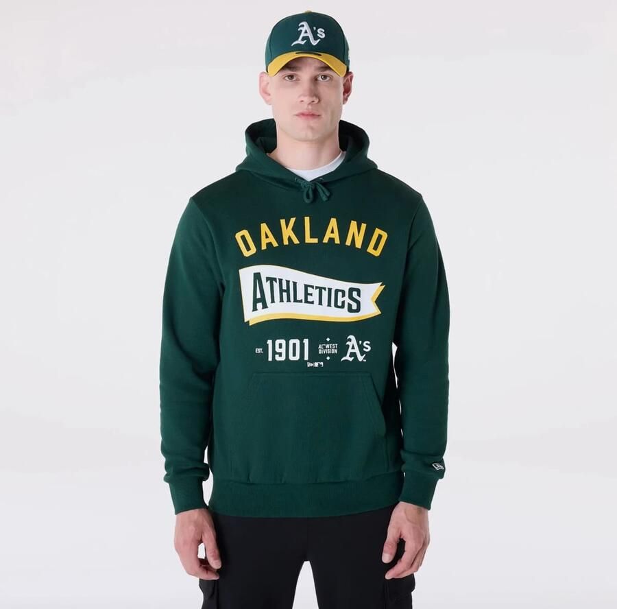 New era MLB Pennant Graphic Hoodie Oakland Athletics Men Hoodies & Sweaters groen Maat XL Kleding - Foto 2