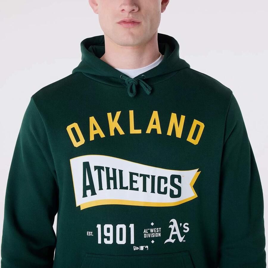 New era MLB Pennant Graphic Hoodie Oakland Athletics Men Hoodies & Sweaters groen Maat XL Kleding