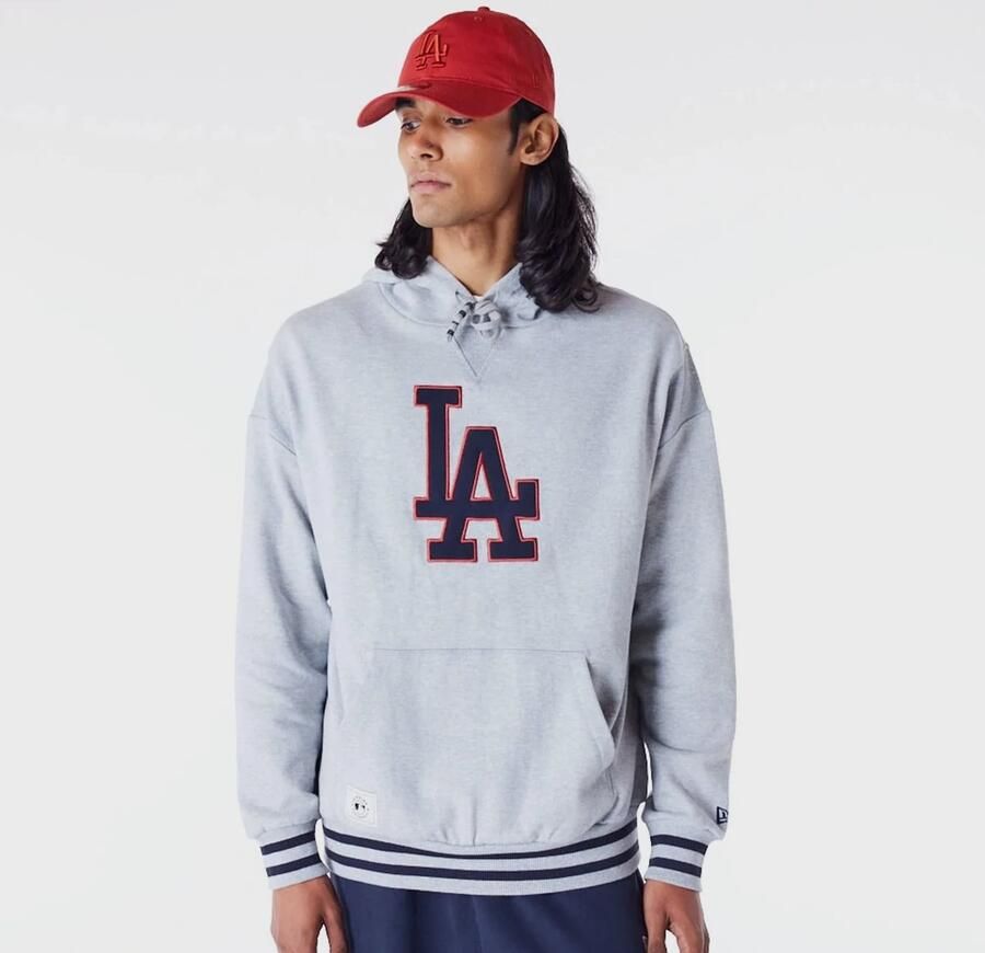 New era MLB RIB INFILL OS HOODIE los angeles dodgers hgrnvy Men Hoodies & Sweaters grijs Maat XL Kleding - Foto 3
