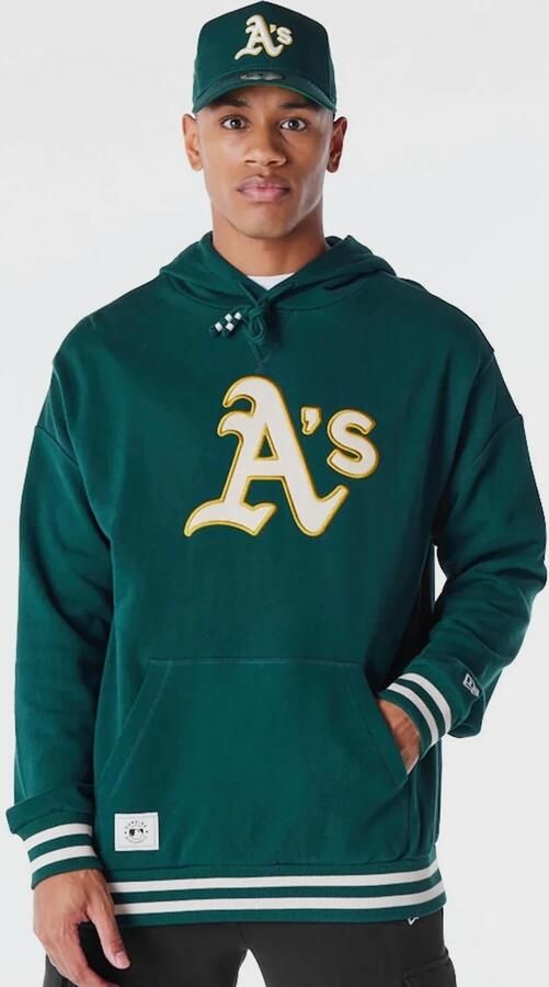 New era MLB RIB INFILL OS HOODIE oakland athletics dkgltc Men Hoodies & Sweaters groen Maat XL Kleding - Foto 3