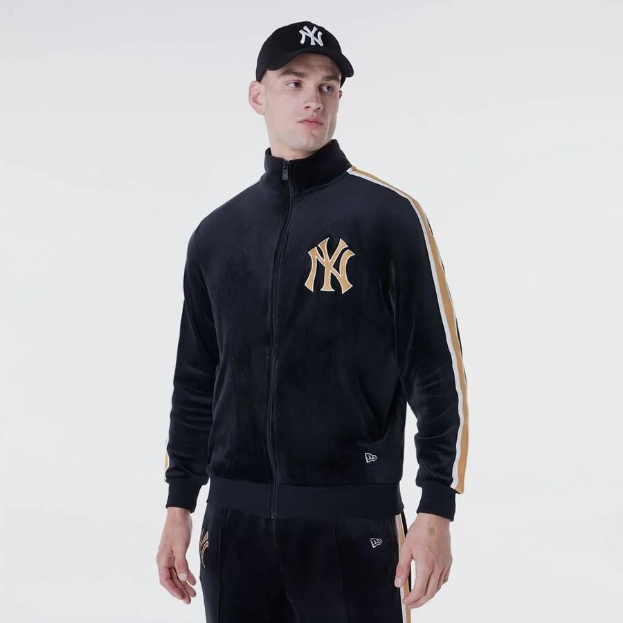 New era MLB Velour Track Top New York Yankees Trainingspakken in zwart formaten: XL - Foto 3