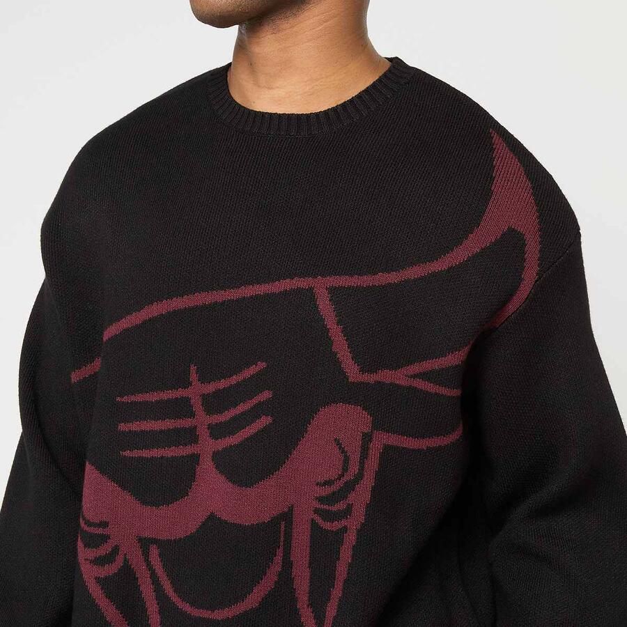 New era NBA Knit Sweater Chicago Bulls Men Hoodies & Sweaters zwart Maat XL Kleding - Foto 2