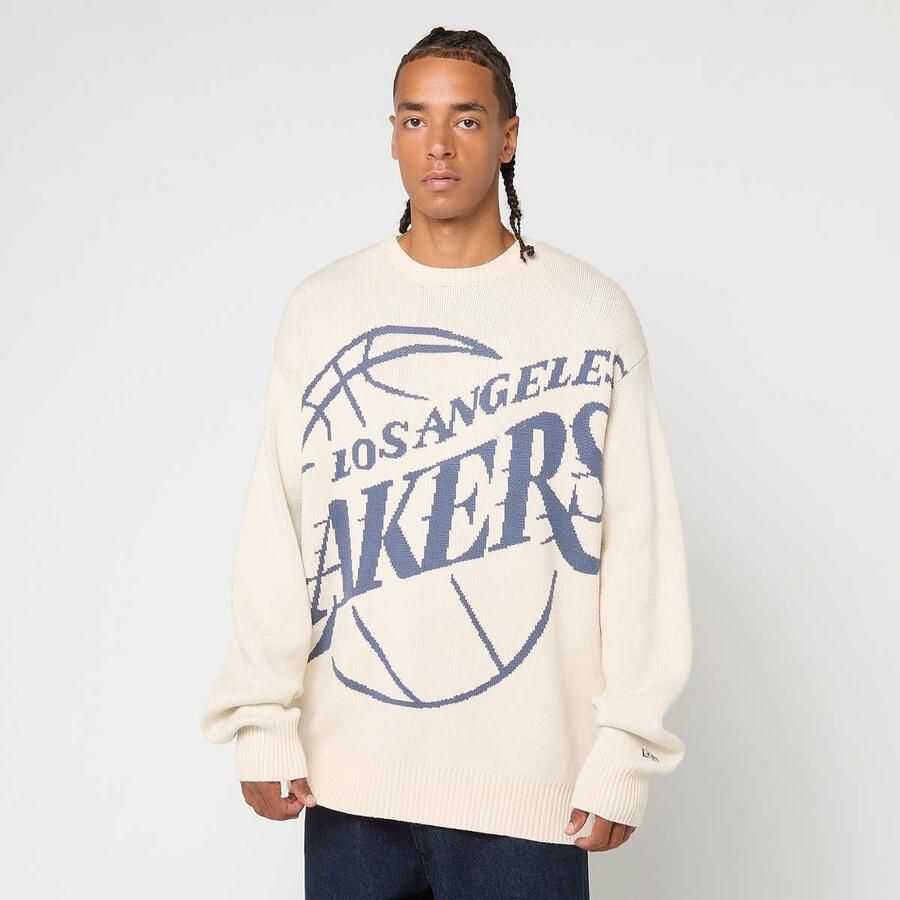 New era NBA Knit Sweater Los Angeles Lakers Ltc Men Hoodies & Sweaters beige Maat XL Kleding - Foto 3