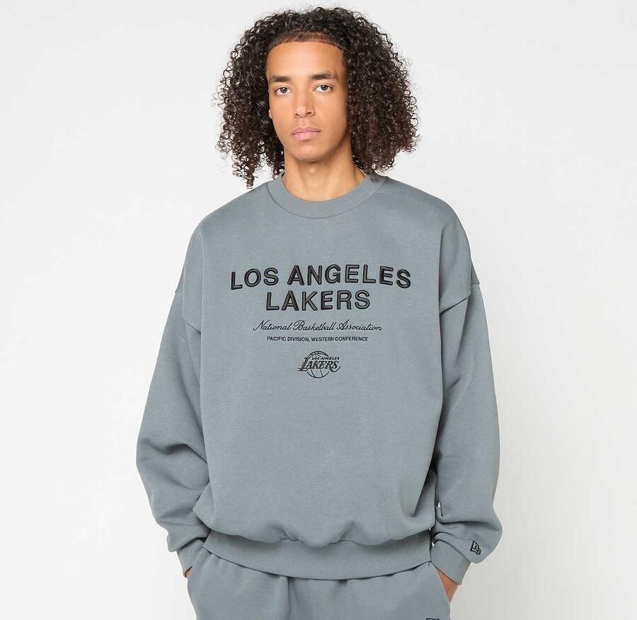 New era NBA Linear Graphic Boxy Crew Los Angeles Lakers Men Hoodies & Sweaters blauw Maat XL Kleding - Foto 3