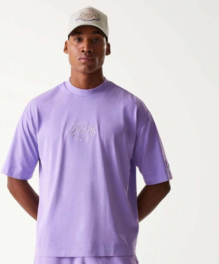 New era NBA Los Angeles Lakers Washed T-Shirt T-Shirts & Polo's roze Maat XL Kleding - Foto 3