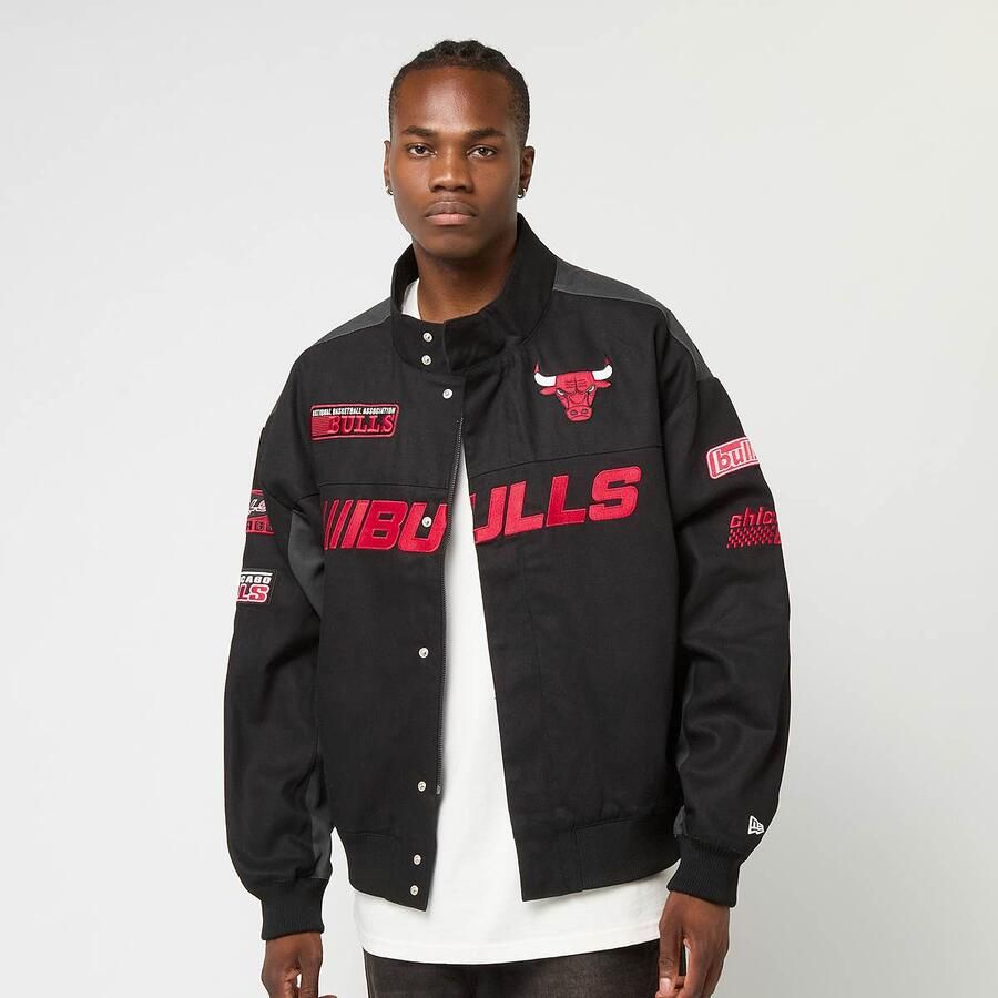 New era NBA Motorcross Jacket Chicago Bulls Men Trainingspakken zwart Maat XL Kleding - Foto 3