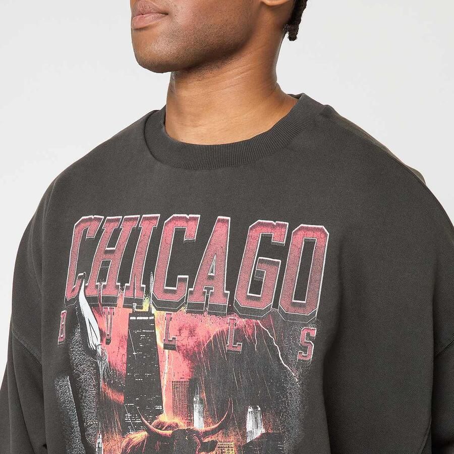New era NBA Washed Graphic Oversized Crew Chicago Bulls Men Hoodies & Sweaters multicolor Maat XL Kleding - Foto 2