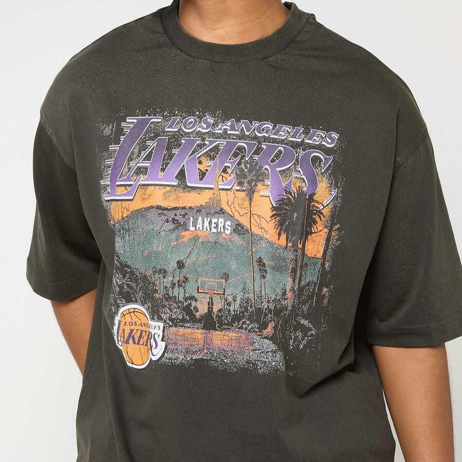 New era NBA Washed Graphic Tee Los Angeles Lakers Men T-Shirts & Polo's grijs Maat XL Kleding - Foto 2