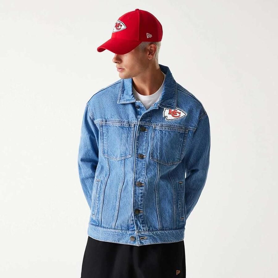 New era NFL Denim Jacket Kansas City Chiefs Men Spijkerjassen blauw Maat XL Kleding - Foto 3