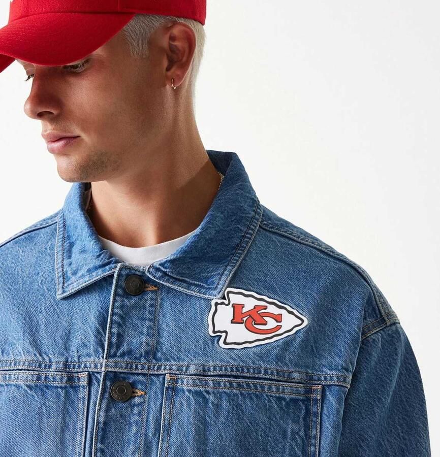New era NFL Denim Jacket Kansas City Chiefs Men Spijkerjassen blauw Maat XL Kleding - Foto 2
