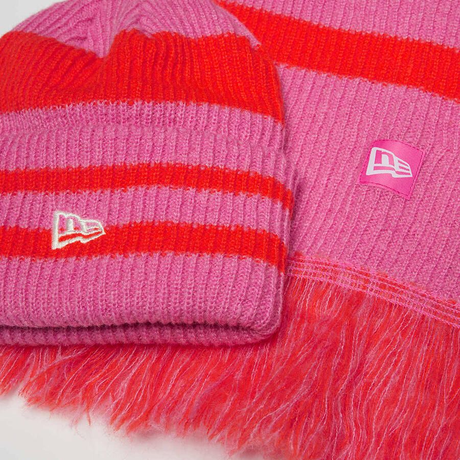 New era Stripe Scarf Beanie Set (2 Piece) Wo Mutsen multicolor Maat ONE SIZE Accessoires
