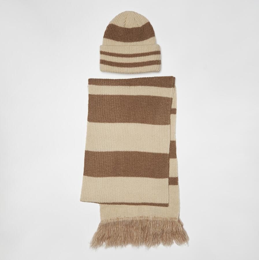 New era Stripe Scarf Beanie Set (2 Piece) Wo Mutsen multicolor Maat ONE SIZE Accessoires - Foto 2