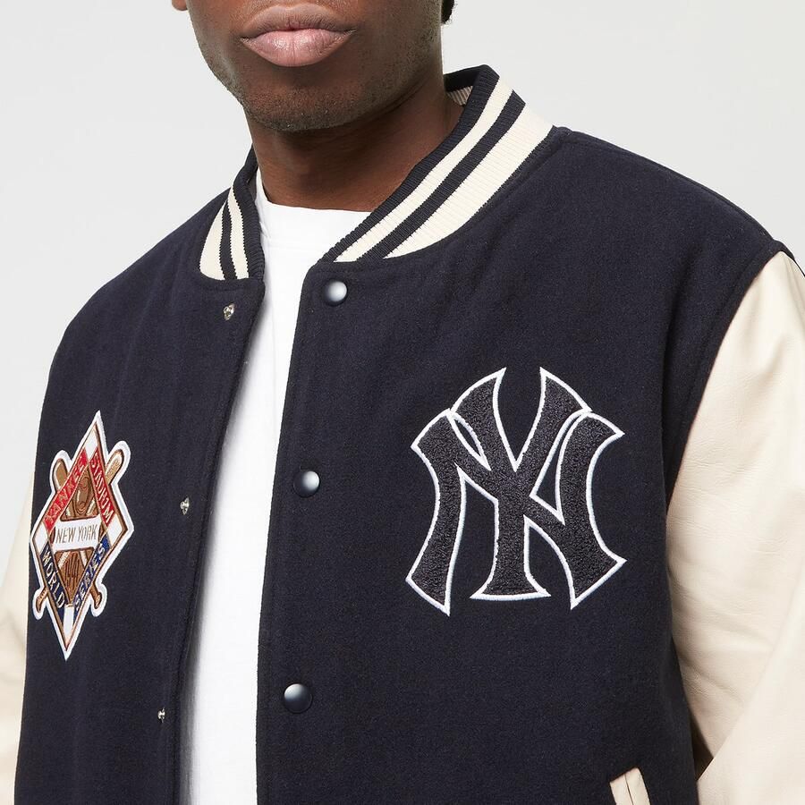 New era York Yankees MLB Patch Navy Varsity Jacket Men College jacks blauw Maat M Kleding - Foto 2