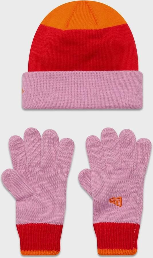 New era Youth Stripe Beanie Set (2 Piece) Unisex Mutsen multicolor Maat YOUTH Accessoires