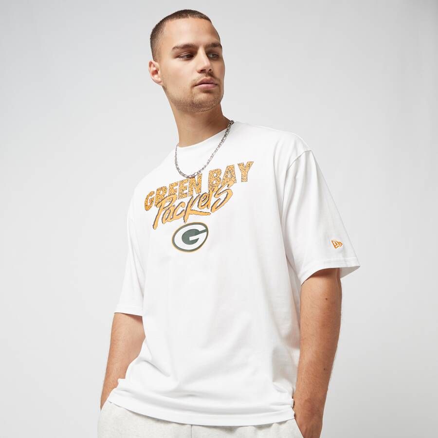 New era Nfl Script Oversized Tee Green Bay Packers T-shirts Kleding white maat: XS beschikbare maaten:XS S M L