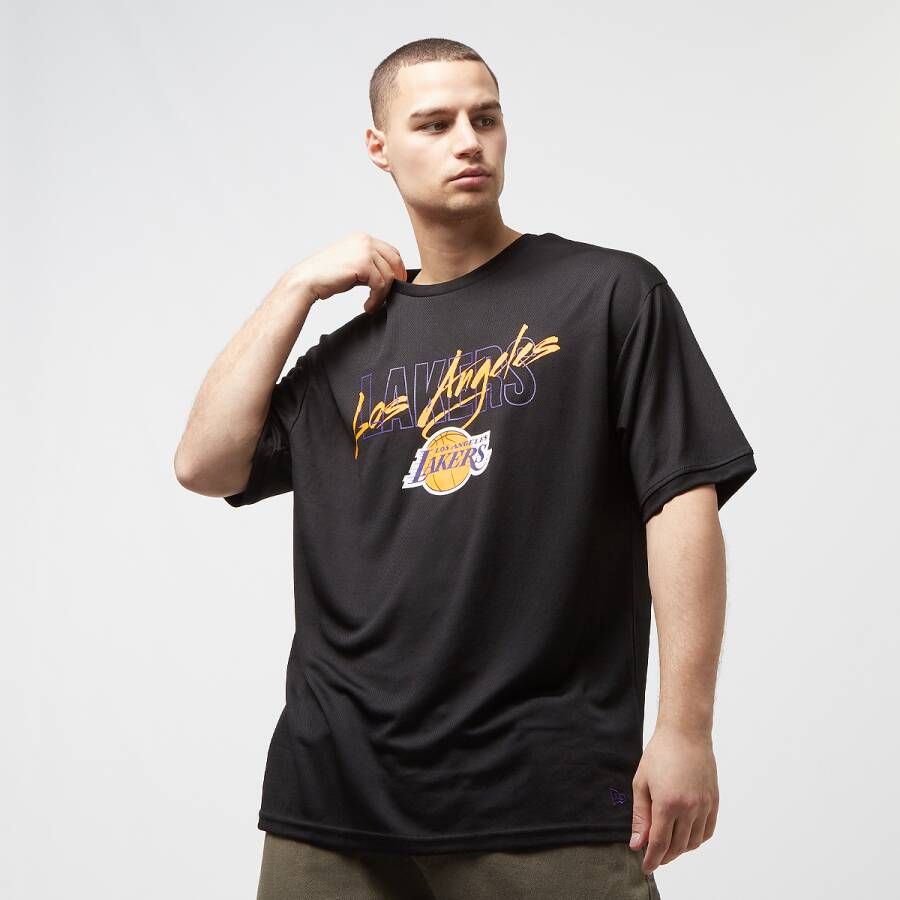 New era Script Oversize Mesh Tee Los Angeles Lakers T-shirts Kleding blktrp maat: S beschikbare maaten:S