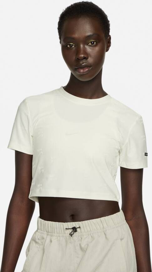Nike Air Short-sleeve Crop Top T-shirts Kleding sail maat: S beschikbare maaten:XS S L XL