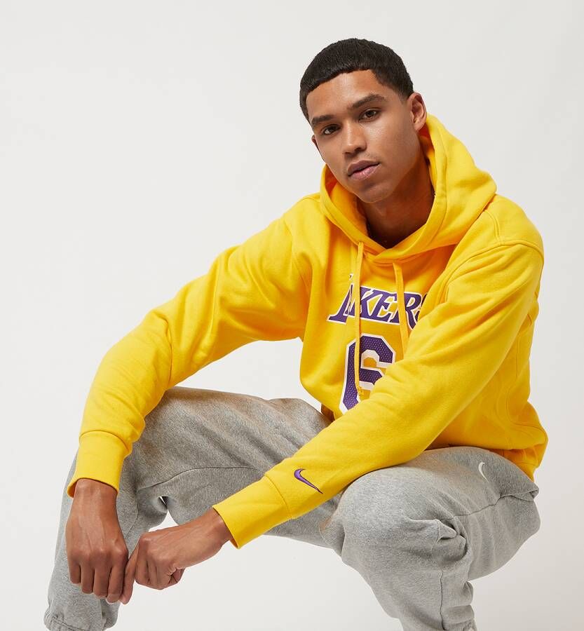 Nike Los Angeles Lakers Essential NBA-fleecehoodie voor heren Geel