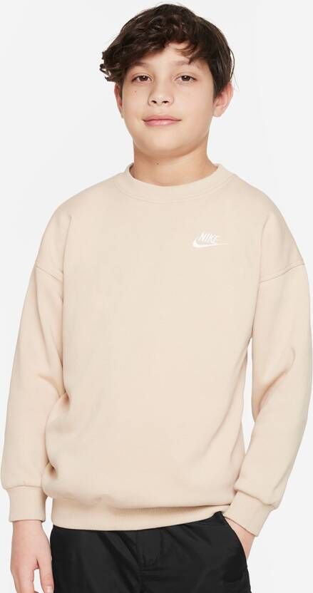 Nike Club Fleece Oversized Sweatshirt Hoodies & Sweaters in beige formaten: 147