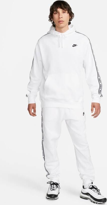 Nike Club Fleece Graphic Hooded Track Suit Trainingspakken Kleding white black maat: S beschikbare maaten:S M