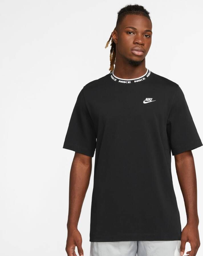 Nike Club Lbr Shortsleeve Top T-shirts Kleding black white maat: XL beschikbare maaten:XS S M XL