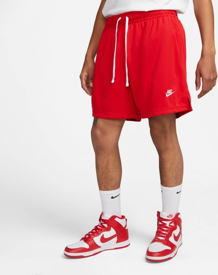 Nike Club Flowshorts met mesh voor heren Rood