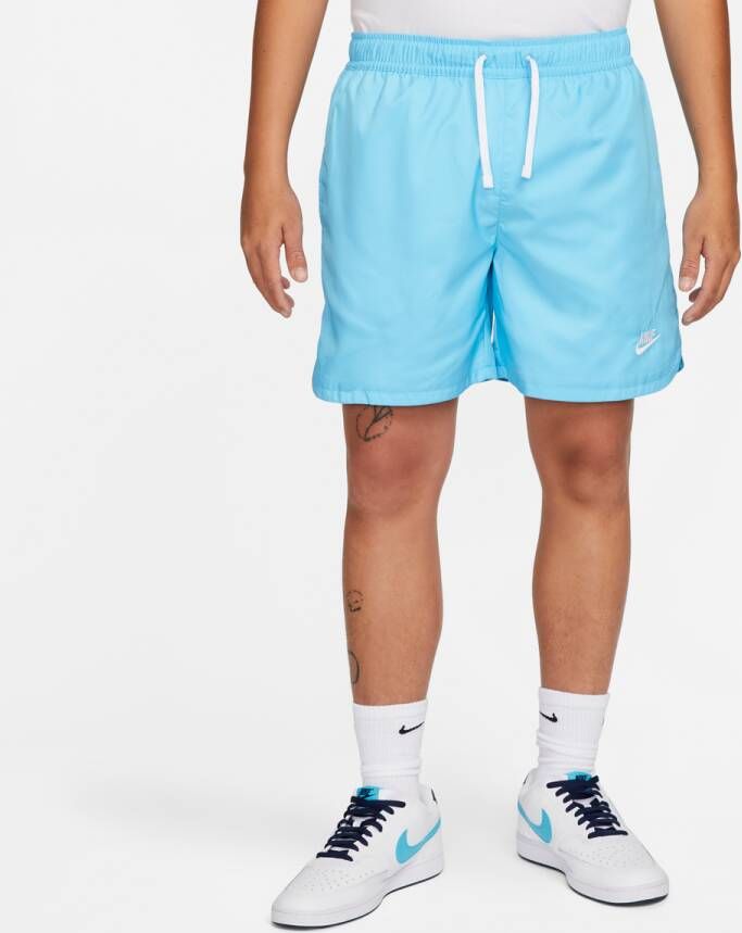 Nike Club Woven Lined Flow Short Sportshorts Kleding baltic blue white maat: XXL beschikbare maaten:L XL XXL