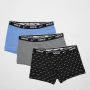 Nike Everyday Cotton Stretch Trunk (3 Pack) Boxershorts Kleding swoosh print cool grey blue maat: XS beschikbare maaten:XS S M L XL - Thumbnail 3