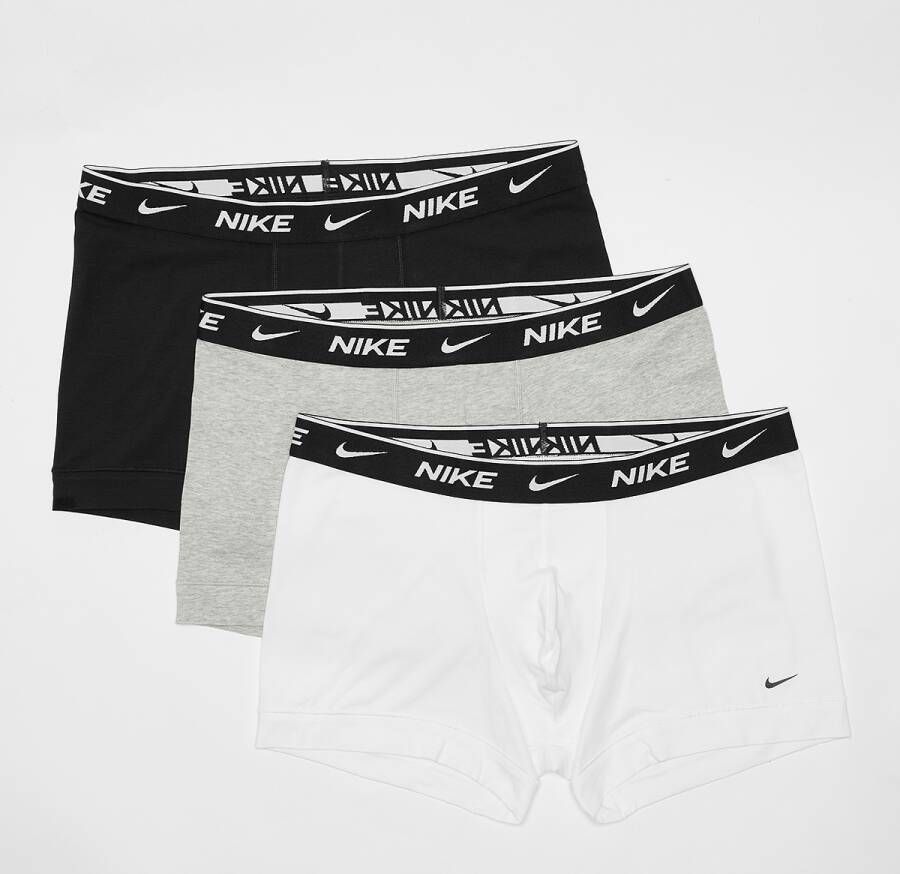 Nike Everyday Cotton Stretch Trunk (3 Pack) Boxershorts Kleding white grey heather black maat: XS beschikbare maaten:XS S XL