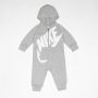 Nike All Day Play Coverall Baby sets Kleding dk grey heather maat: 0-3 m beschikbare maaten:0-3 m 3 m 6 m 9 m - Thumbnail 2