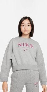 Nike Sportswear sweatshirt van fleece voor meisjes Grijs