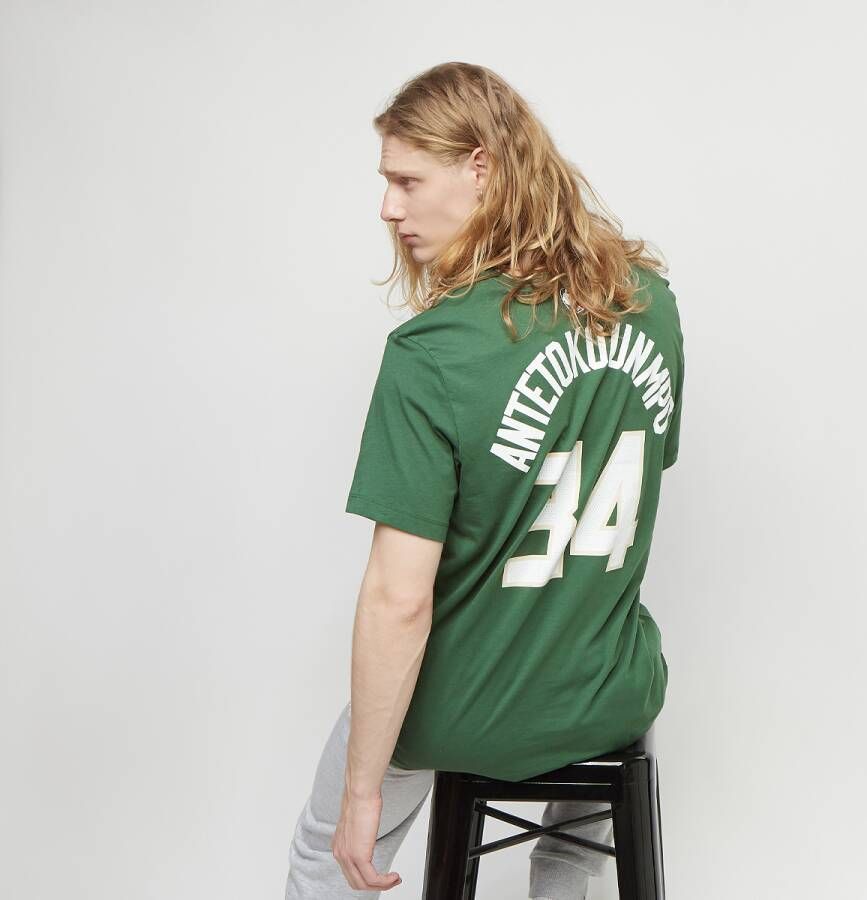 Nike Milwaukee Bucks Nba T-shirt T-shirts Kleding fir antetokounmpo g maat: S beschikbare maaten:S