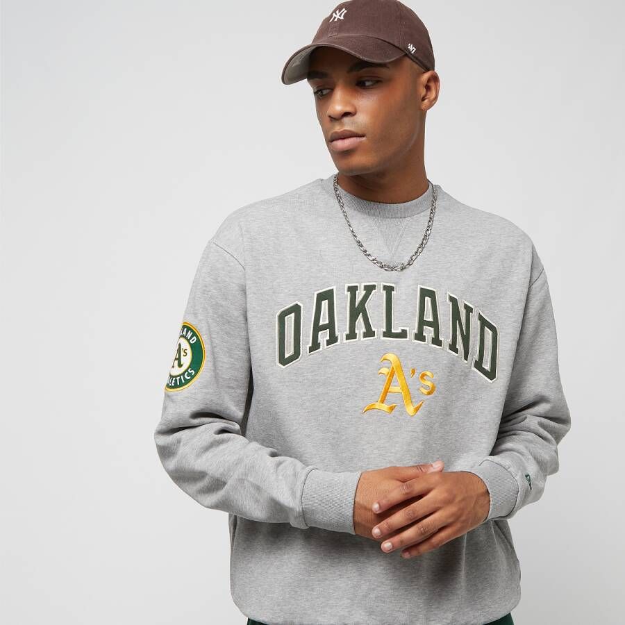 Nike Mlb Large Logo Oversized Crew Oakland Athletics Sweaters Kleding HGRDKG maat: XS beschikbare maaten:XS XXL