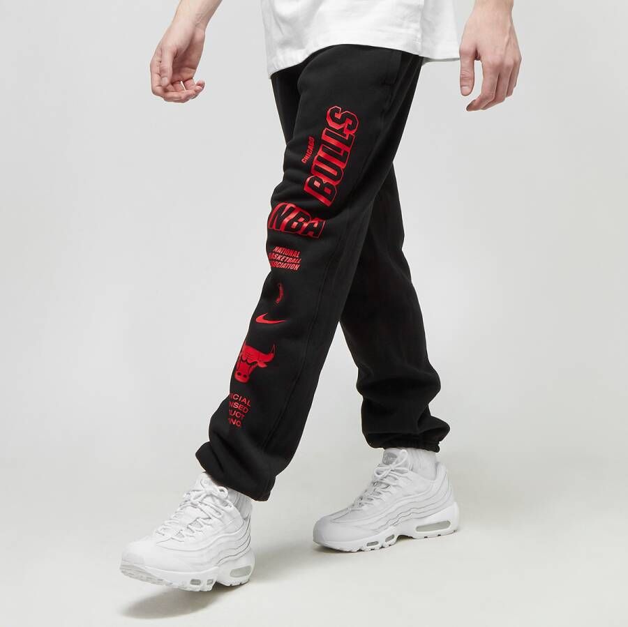 Nike Chicago Bulls Courtside NBA-fleecebroek voor heren Zwart